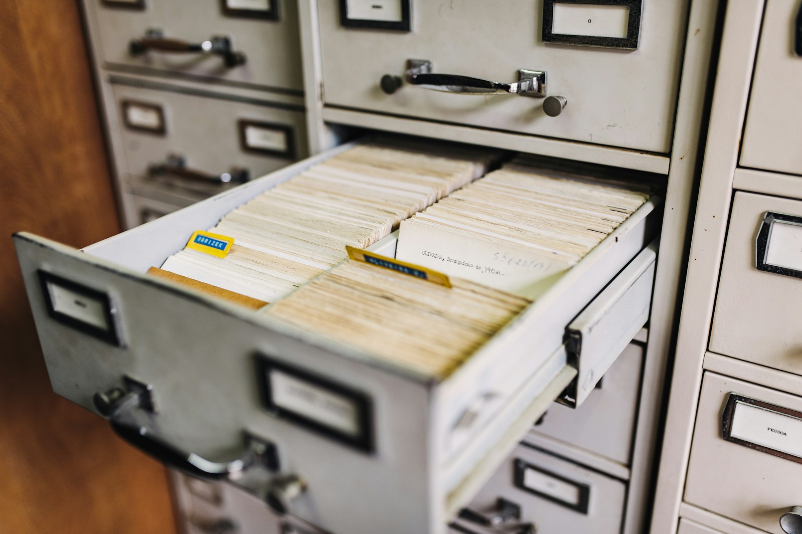 Archivio di fascicoli per conservare atti e aggiornamenti dei marchi registrati